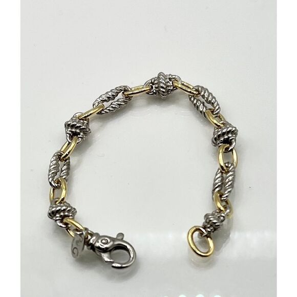 Phillip Gavriel STERLING SILVER & 18K GOLD VICTORIAN LINK BRACELET - Picture 5 of 7